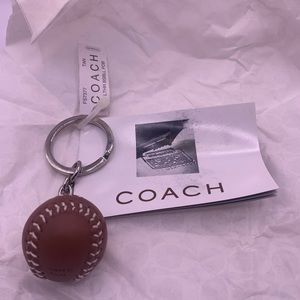New Coach Leather Baseball Keychains